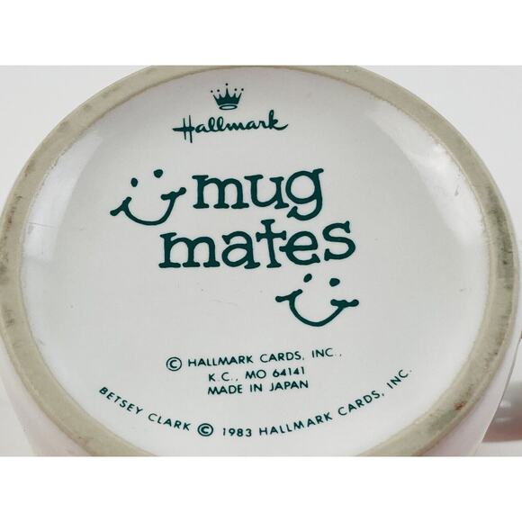 Hallmark Betsey Clark Mug Mates Friends Make Heart Lighter Vintage 1983 Rainbow - Picture 12 of 12